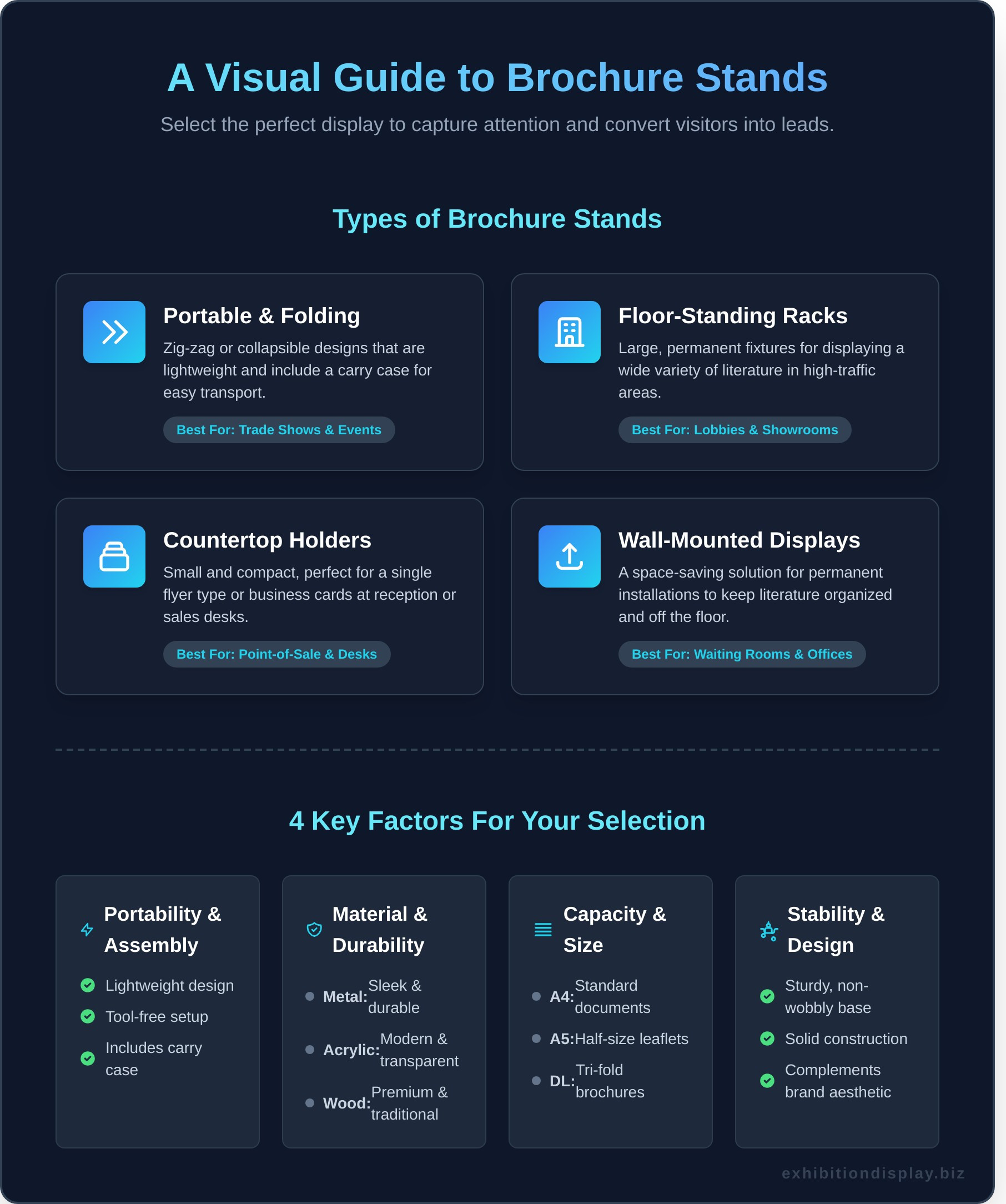Brochure Stand: The Ultimate Guide to Choosing the Right Display - Infographic